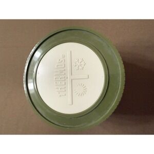 Vintage THERMOS King-Seeley MODEL 1155/3 Insulated JAR 8oz Food Soup Green/White